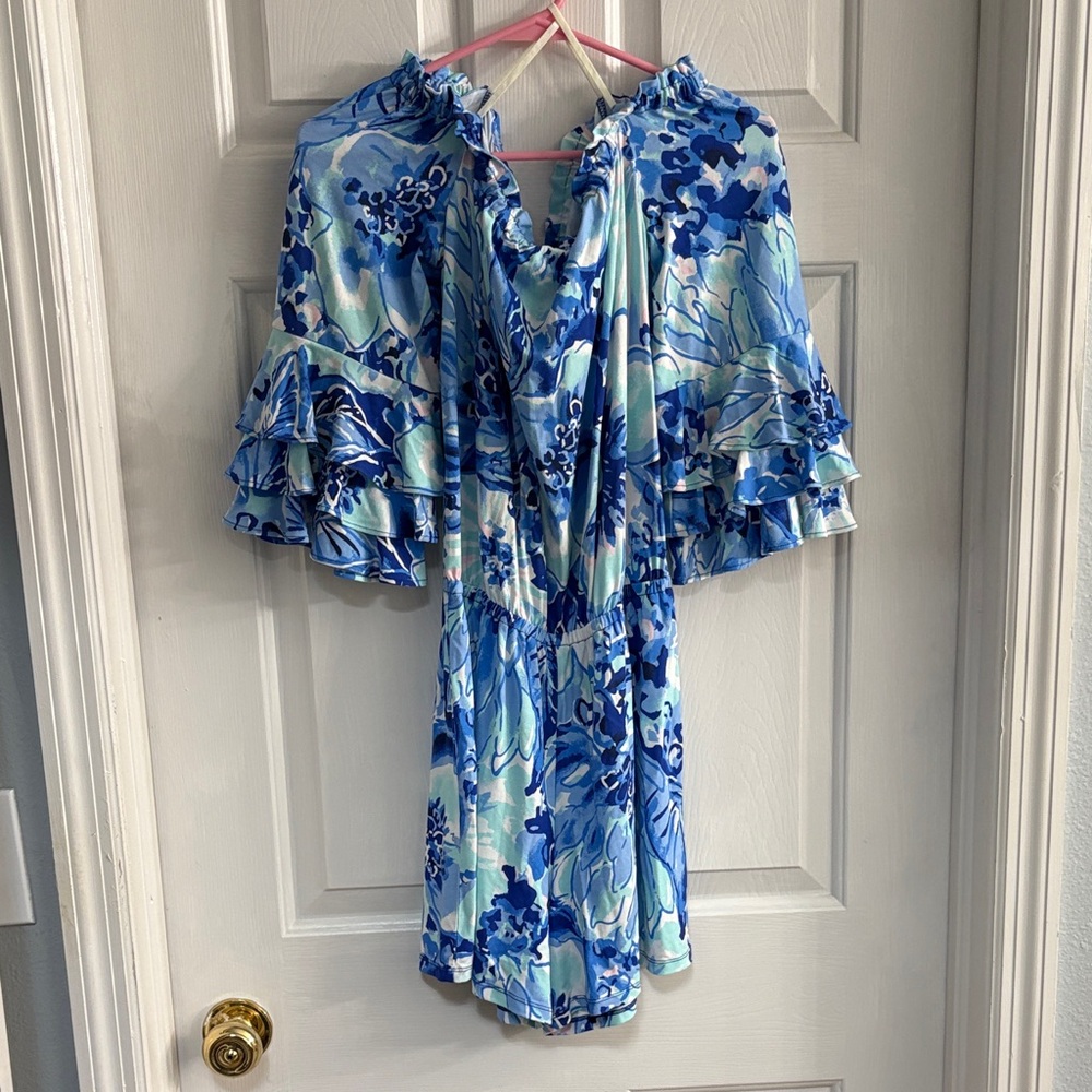 Lilly Pulitzer Blue Floral Jumpsuit
